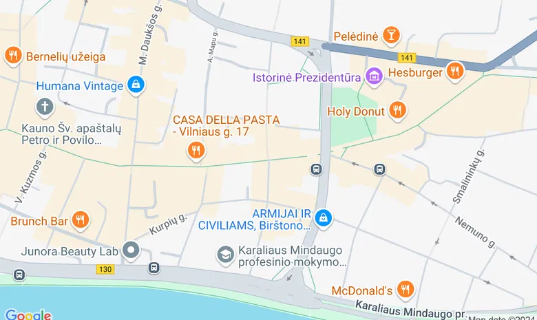 Vilniaus gatvės požeminė perėja žemėlapis