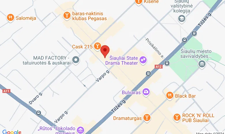 Šiaulių turizmo informacijos centras žemėlapis