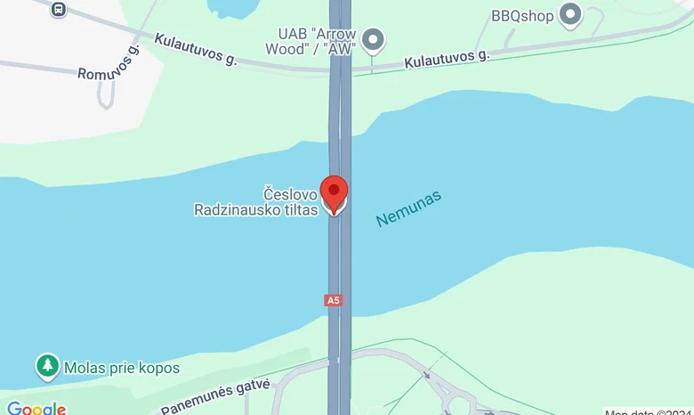 Česlovo Radzinausko tiltas žemėlapis