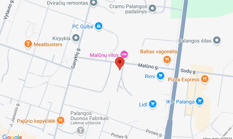 Palangos zologijos sodas "Insektariumas" žemėlapis