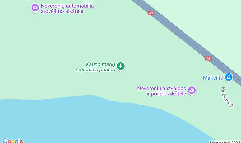 Kauno marių regioninis parkas žemėlapis