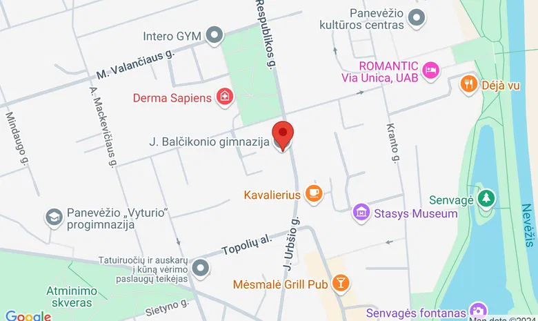 Juozo Balčikonio gimnazija žemėlapis