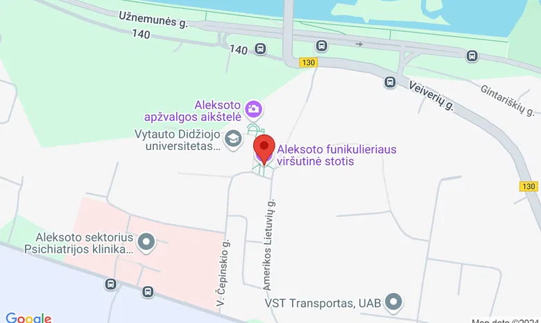 Aleksoto funikulierius žemėlapis