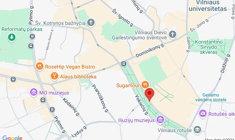 Vokiečių g., Vilnius žemėlapis