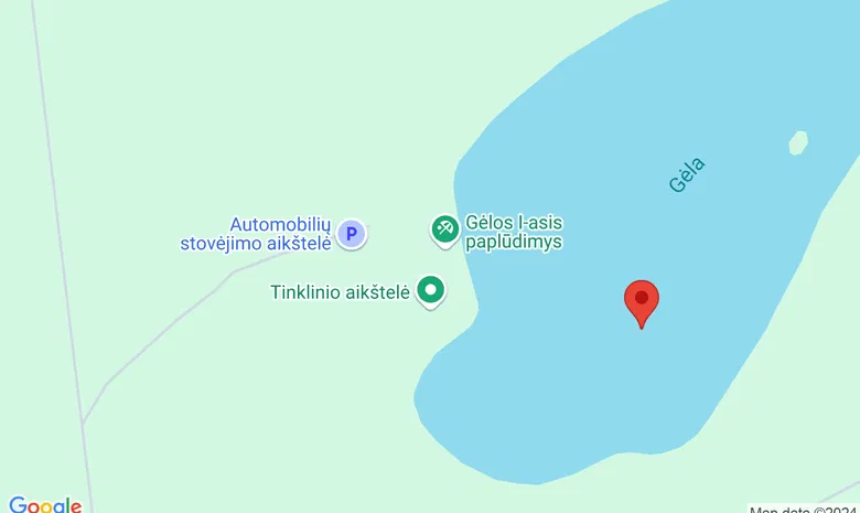 Gėlos ežeras žemėlapis