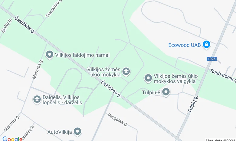 Stovykla Merkurijus žemėlapis