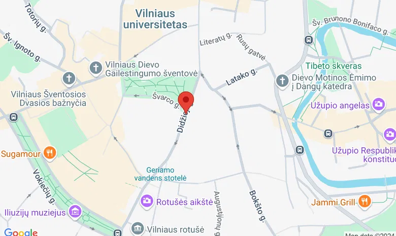 Vilniaus paveikslų galerija žemėlapis