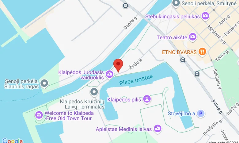 Klaipėda, Viešbutis „Old Mill Conference“ žemėlapis