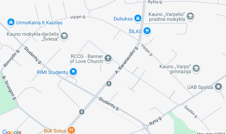 Kauno jogos studija (Saulės filialas) žemėlapis