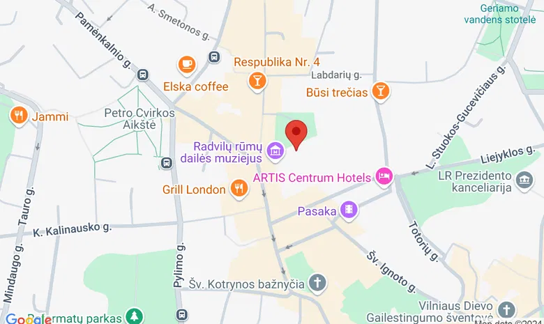 Radvilų rūmų muziejus žemėlapis
