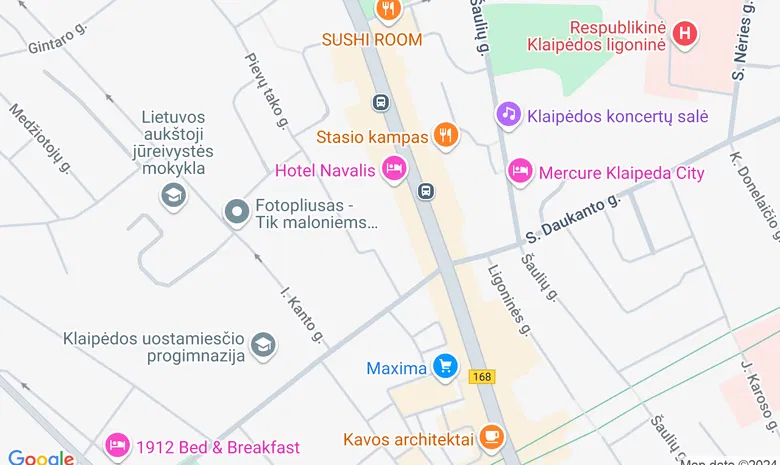 No Sugar Klaipėda žemėlapis