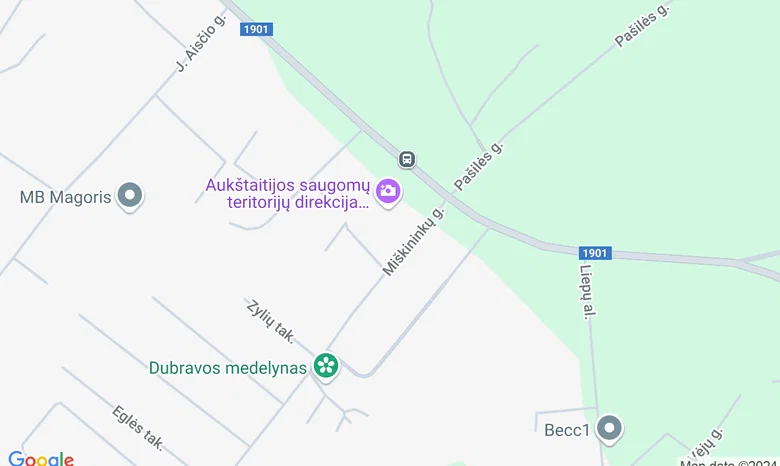 Sportuok miške Dubravos arboretumas žemėlapis