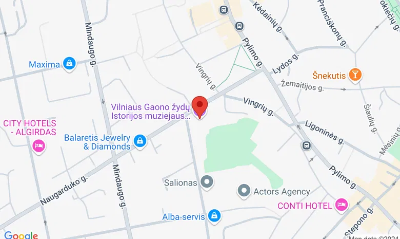 Valstybinis Vilniaus Gaono žydų muziejus žemėlapis