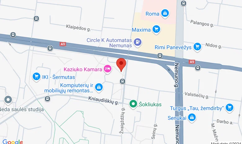 Žvaigždžių g. 2, Panevėžys žemėlapis