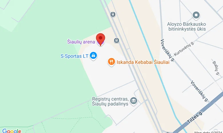 Šiaulių arenos konferencijų salė žemėlapis