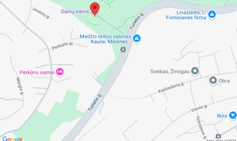 Dainų slėnis žemėlapis