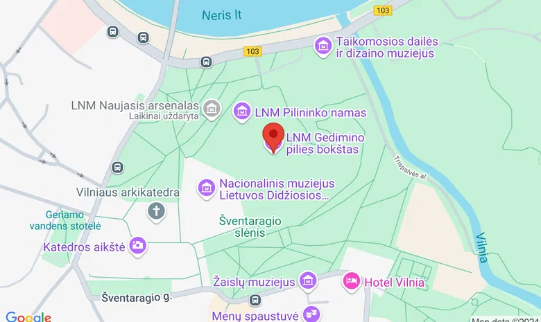 Gedimino pilies bokštas žemėlapis