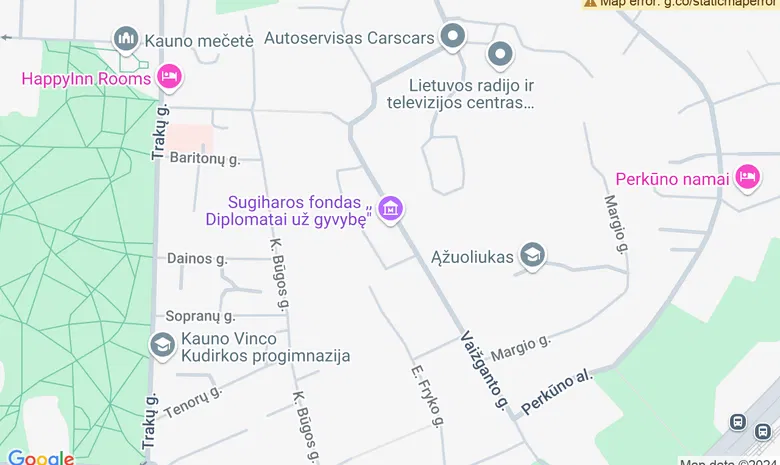 Sugiharos namai žemėlapis