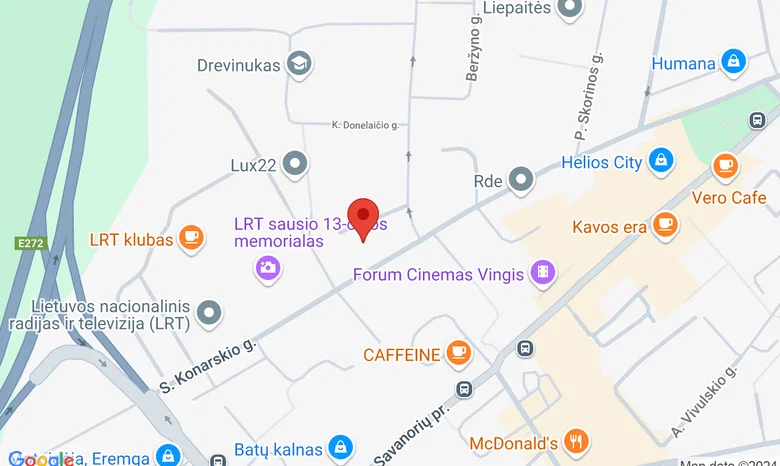 Vilniaus J. Vienožinskio dailės mokykla žemėlapis