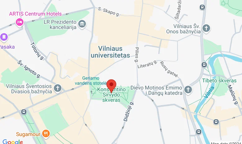 Konstantino Sirvydo skveras žemėlapis