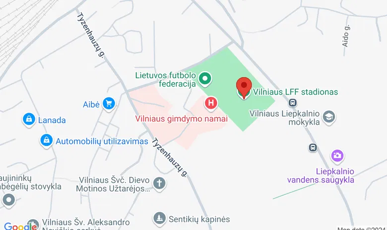 Lietuvos futbolo federacijos stadionas žemėlapis