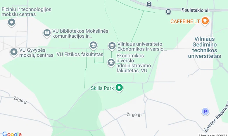 VU Teisės fakulteto JR2 auditorija žemėlapis