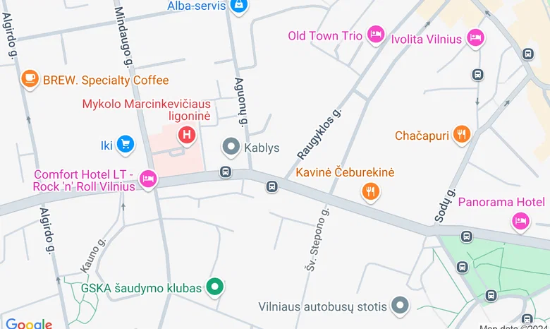 Vilniaus Bridžo Klubas žemėlapis