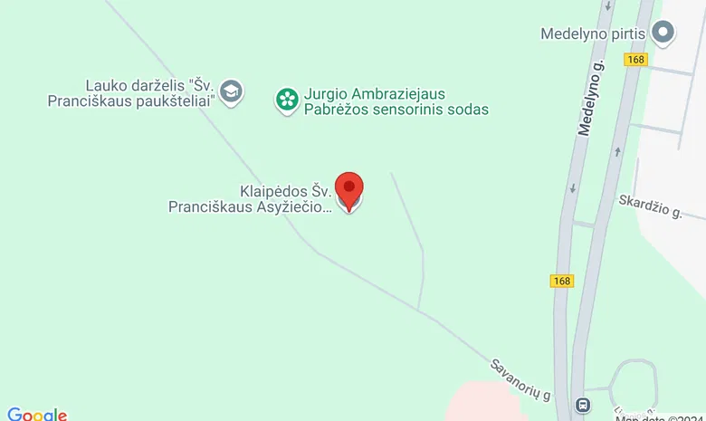 Klaipėdos Šventojo Pranciškaus Asyžiečio bažnyčia žemėlapis
