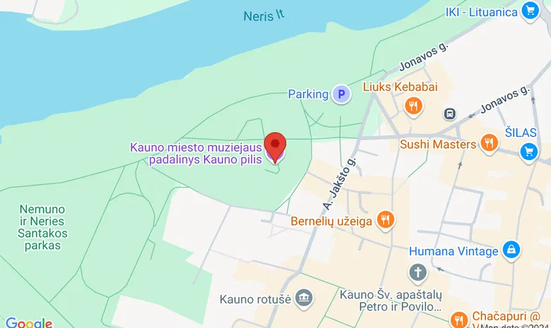 Kauno pilis žemėlapis