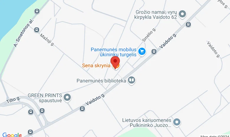 Panemunės restorano "Sena skrynia" konferencijų salė žemėlapis