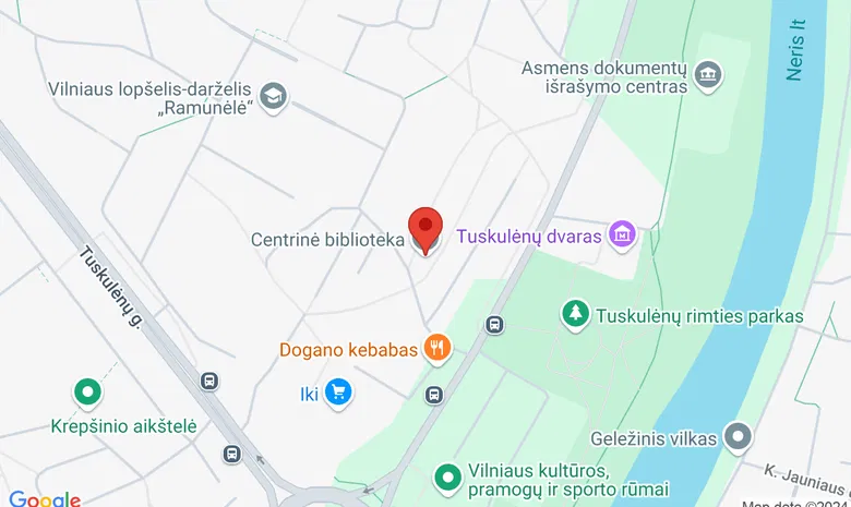Vilniaus miesto savivaldybės centrinė biblioteka žemėlapis