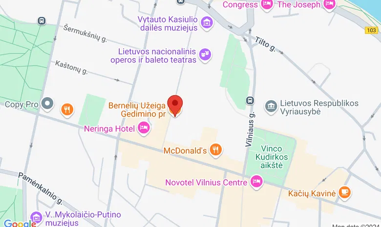 „Bernelių užeiga" Vilniuje žemėlapis