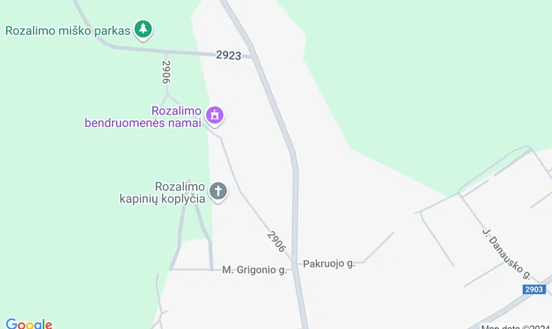 Pakruojo dvaras žemėlapis