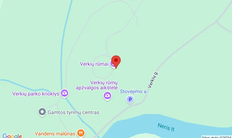 Verkių dvaro rūmai žemėlapis
