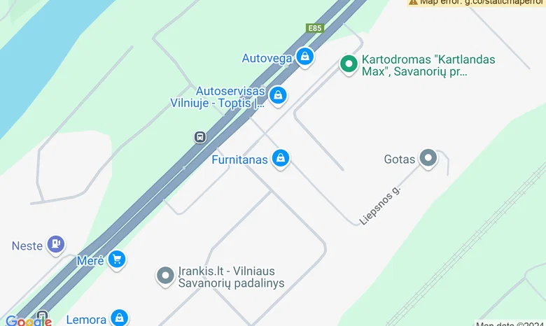 Šaudymo iš lanko centro šaudykla žemėlapis
