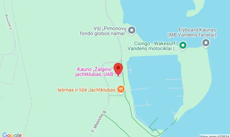 Kauno Žalgirio jachtklubas žemėlapis