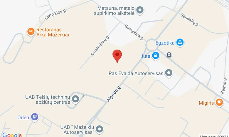 Mažeikiai, VšĮ Šiaulių DRMC Mažeikių padalinys žemėlapis