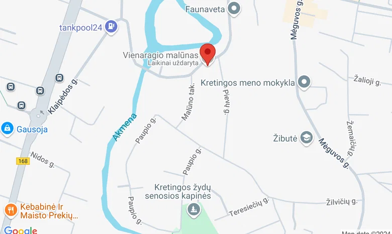 Kretinga, "Vienaragio malūnas“ žemėlapis