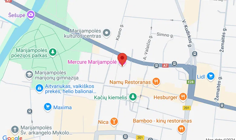 Viešbutis „Mercure Marijampolė“ žemėlapis