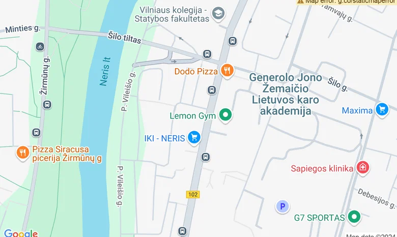 Samadevos centras žemėlapis