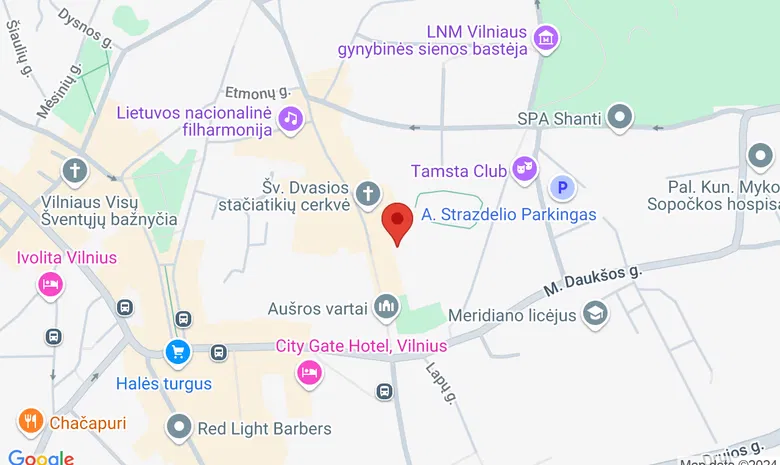 Vilniaus arkivyskupijos šeimos centras žemėlapis