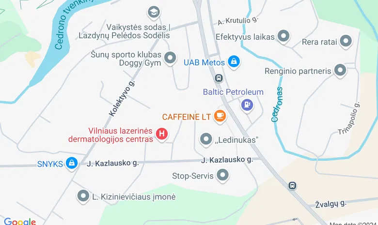 Kalvarijų "Charlie pizza" žemėlapis