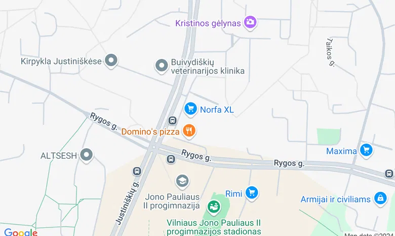 Vaikų žaidimų kambarys „Arlekinas“ žemėlapis
