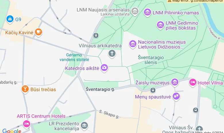 Šv. vysk. Stanislovo ir Šv. Vladislovo arkikatedra bazilika žemėlapis