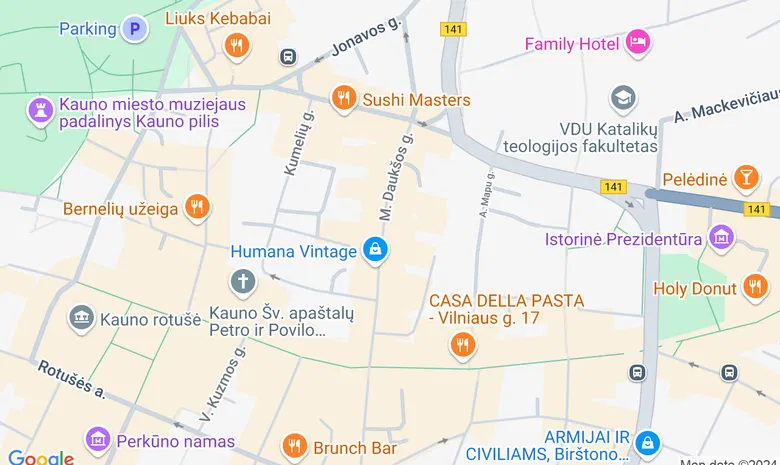Vegetarinio maisto restoranas „Radharanė“ žemėlapis