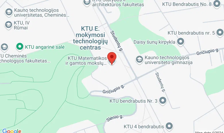 KTU Matematikos ir gamtos mokslų fakultetas žemėlapis