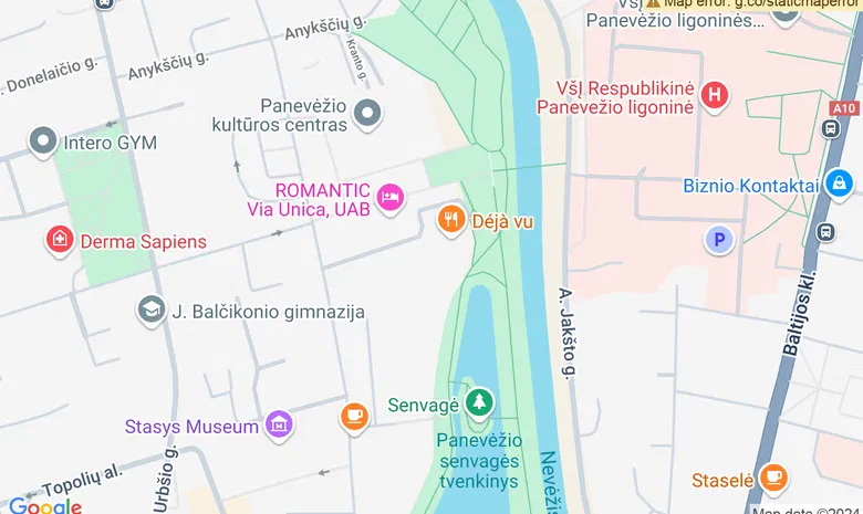 Deja Vu restoranas žemėlapis