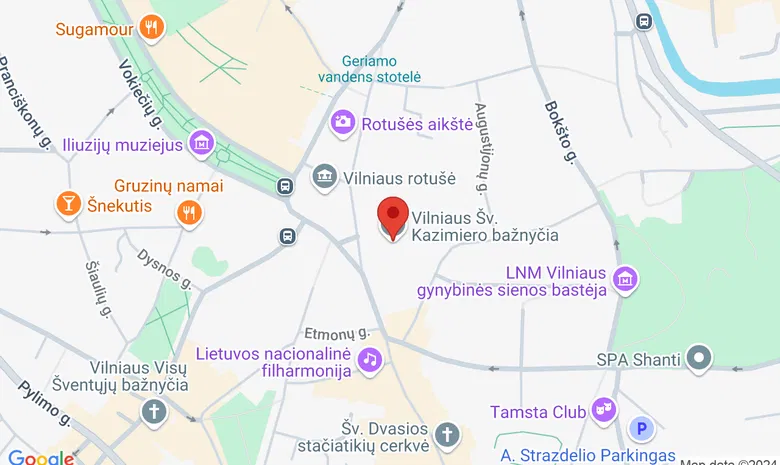 Šv. Kazimiero bažnyčia žemėlapis
