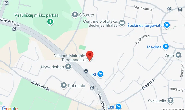 Vilniaus Maironio progimnazija žemėlapis