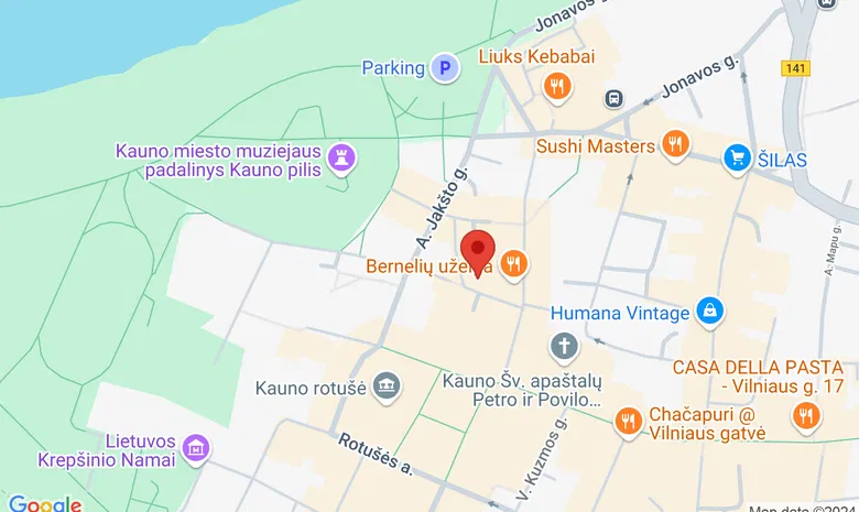 Kolpingo kolegija salės žemėlapis